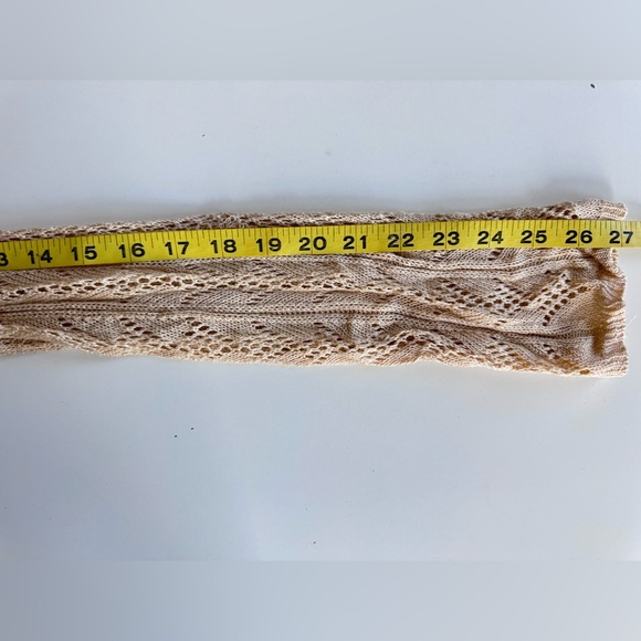 CACHE V Neck Crochet Knit Tussah Silk Long Sleeve Top Y2K 90s Style Women’s L - Picture 8 of 9